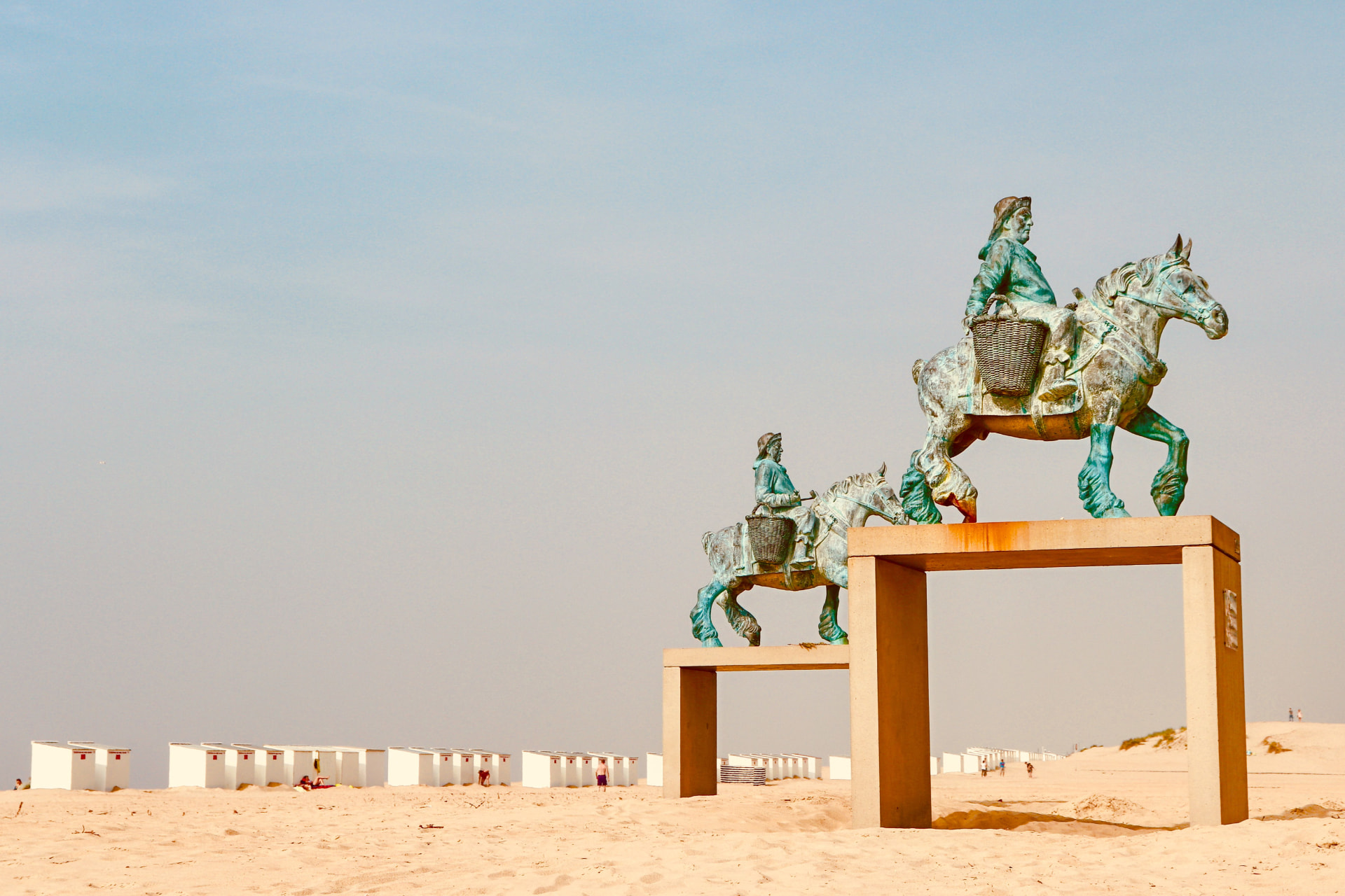 Het brede strand van Koksijde
